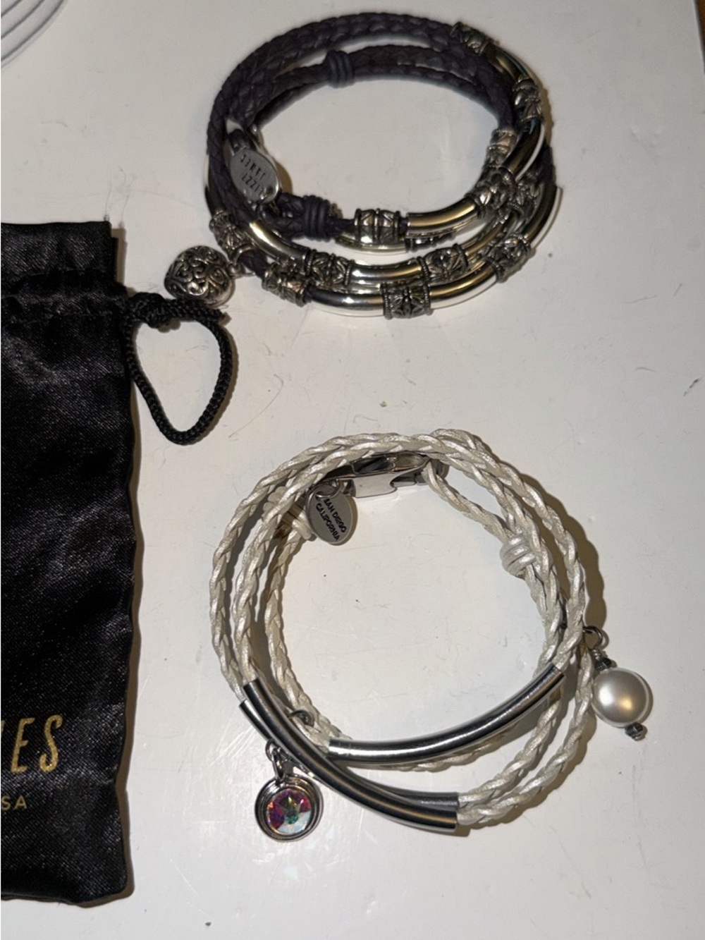 2 Lizzy James Braided Wrap Bracelets Small